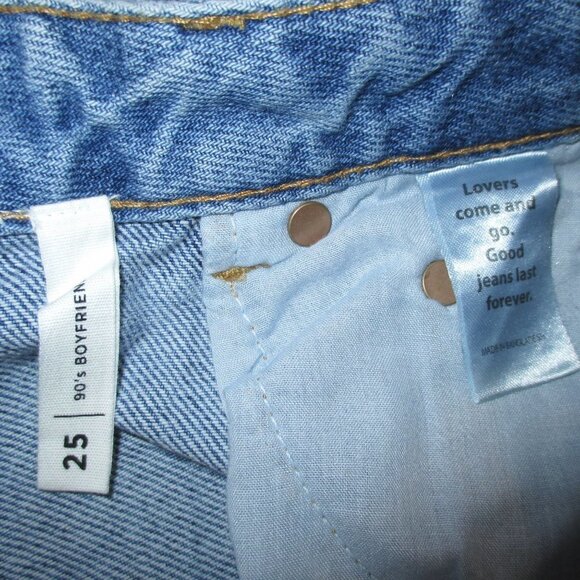 PacSun Pac Sun '90s Boyfriend Ripped Jeans Streetwear Size 25 Distressed - Picture 9 of 13